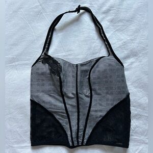Vintage Simone Pérèle Black Lace Bustier / Corset Top